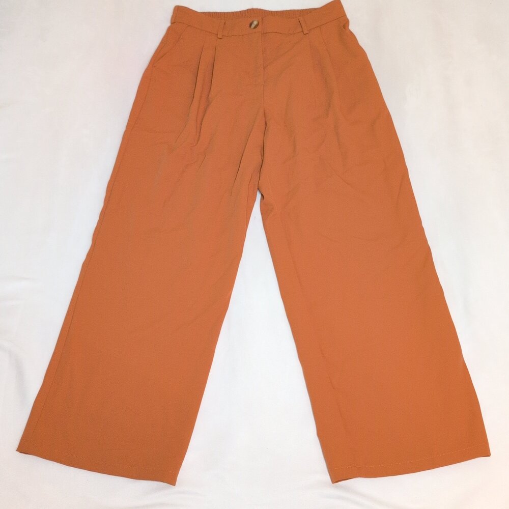 Lillusory Orange Wide-Leg‎ Pants  Size L - Picture 2 of 11